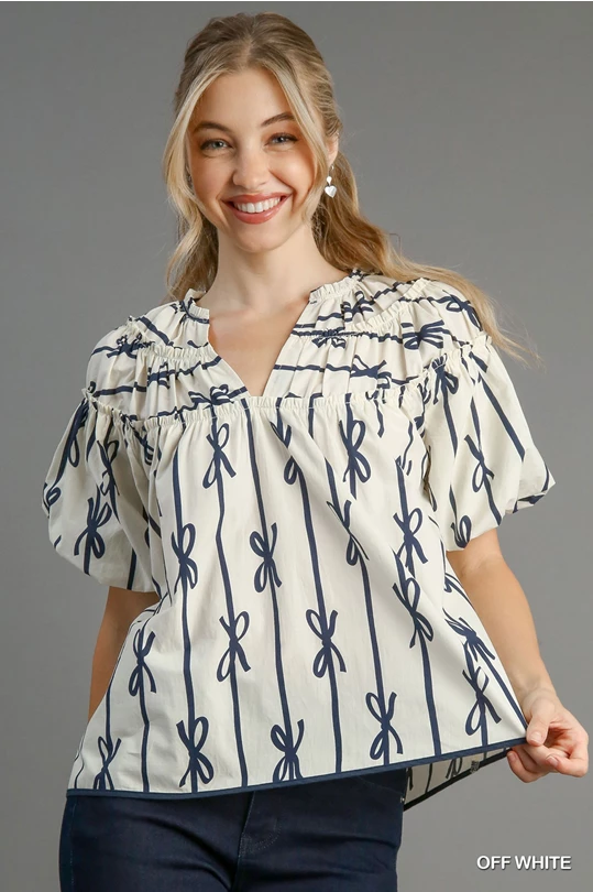 Ribbon Print Top