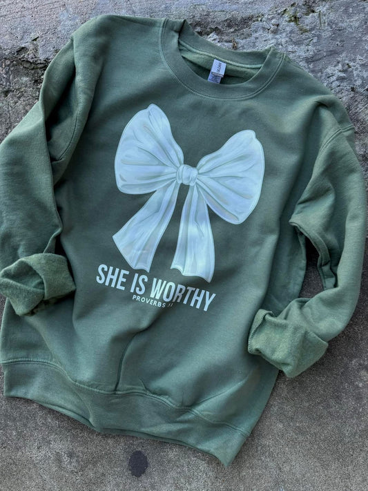 PRE-Order She is Worthy Sweatshirt