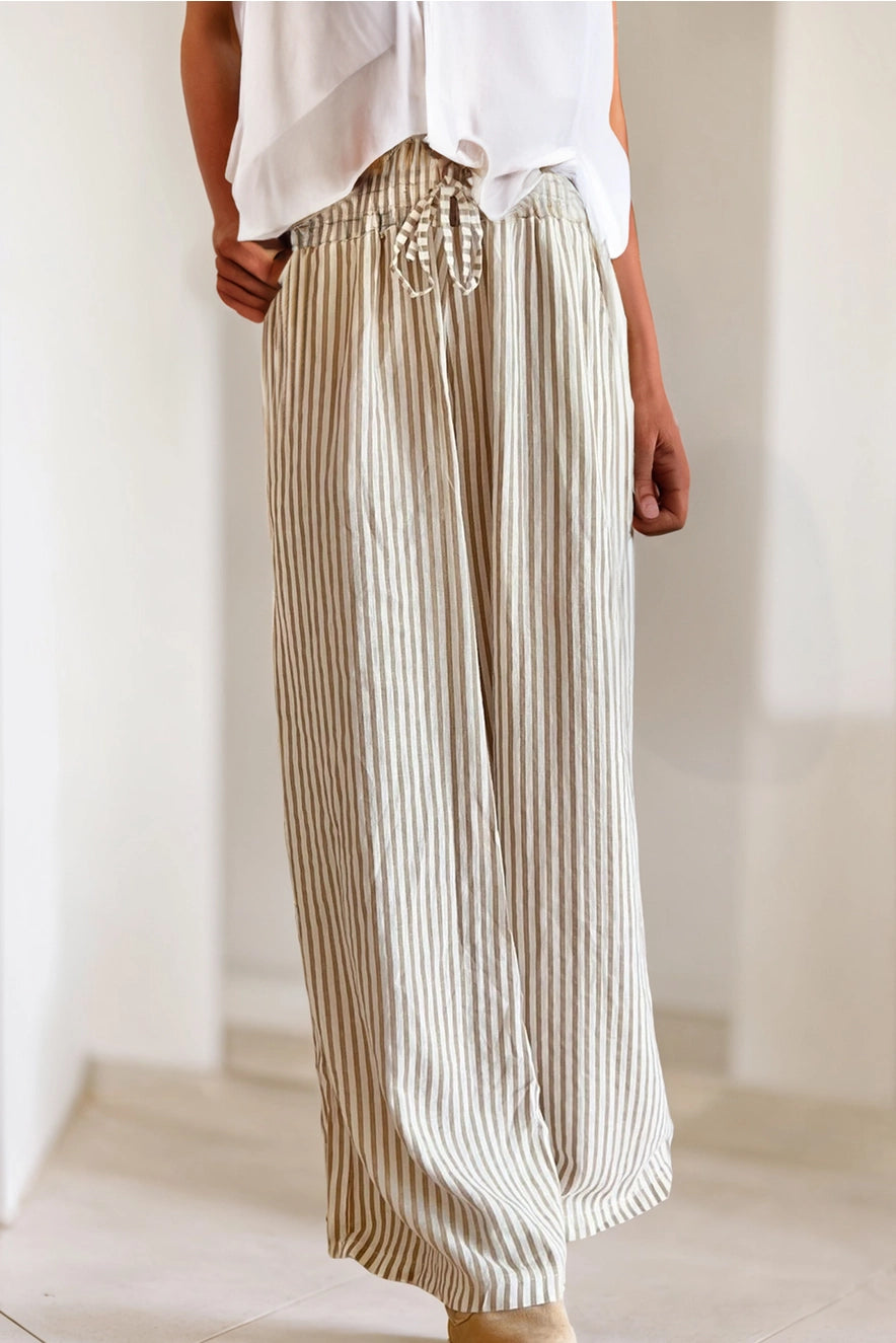 Tan Striped Pants