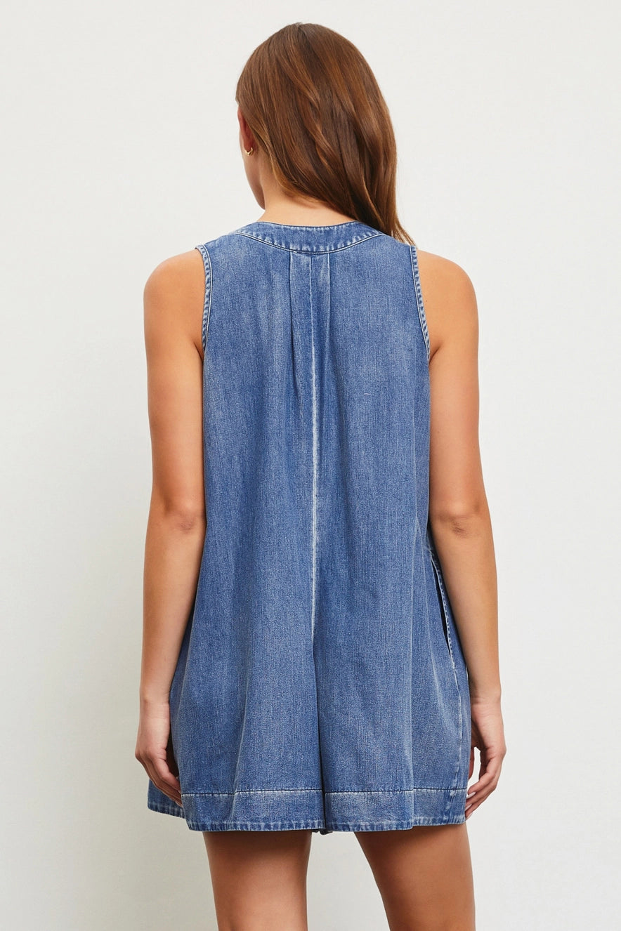 Denim Romper