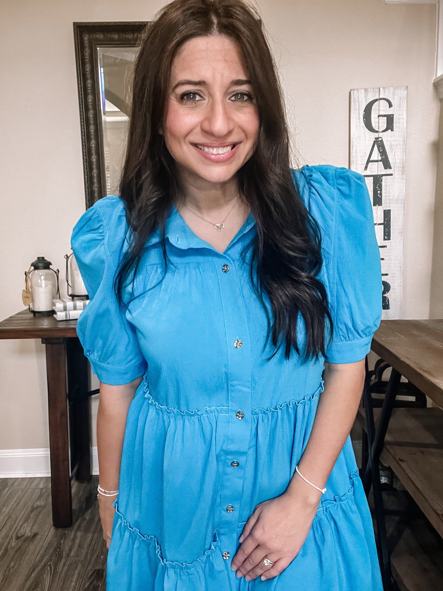 Cobalt Blue Tiered Dress