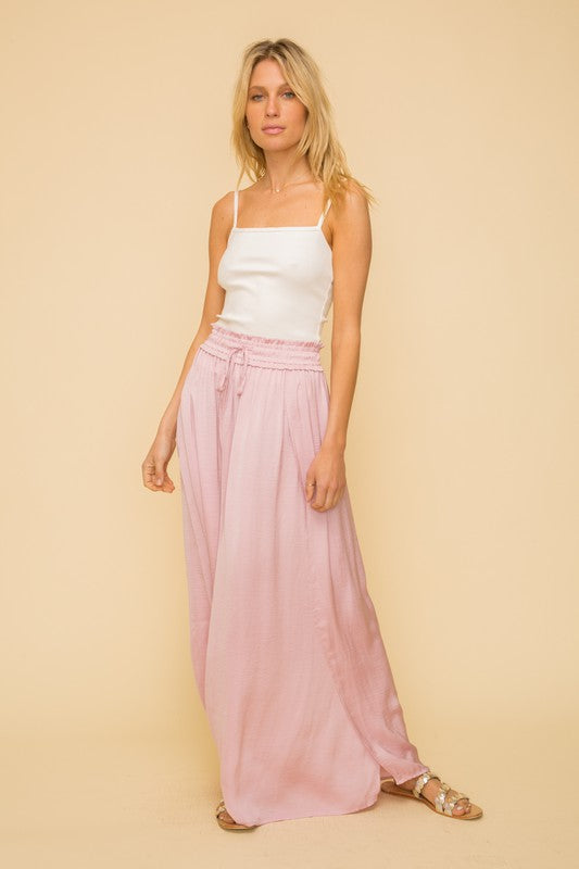 Rose Satin Skirt